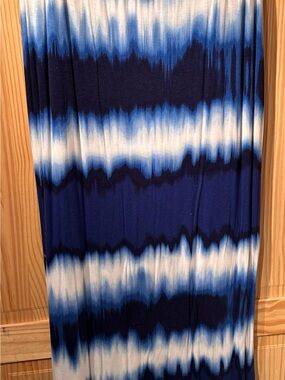 Blue Tie-Dye Maxi Skirt - Versatile Women's Skirt
